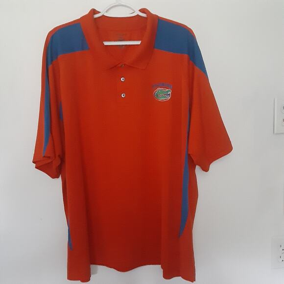 Florida Gators Mens Polo Shirt Size 2XL Orange Pro Edge Short Sleeve Embroidered - Picture 2 of 8